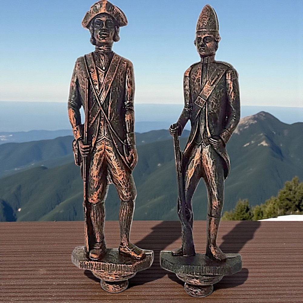 2 Dart Coppercraft Guild Military‎ Soldiers Wall Decor Plaques Revolutionary War